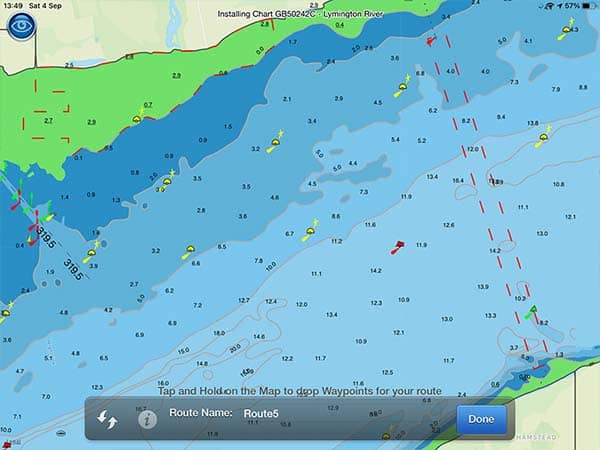 NavLink UK giving instructions for passage planning