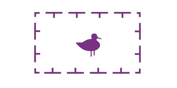 Bird sanctuary symbol from a nautical chart