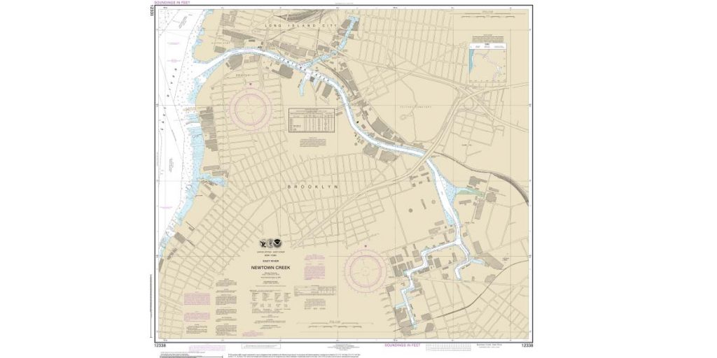 large scale chart showing details of a river